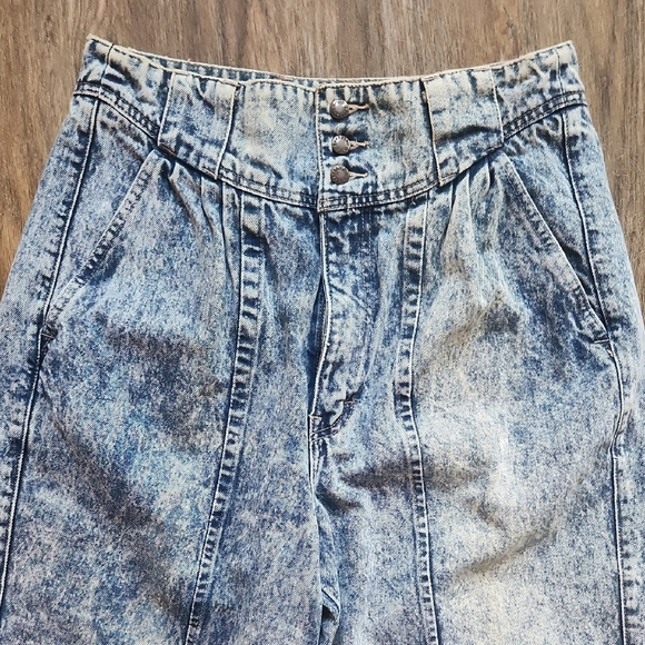 Brittania 80's Vintage Acid Wash Denim Jeans High Waist Sz 16 - Picture 3 of 7